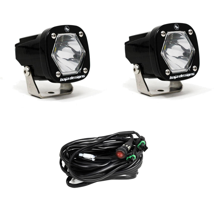 Baja Designs S1 Spot LED Light Pods — Clear Pair with Harness